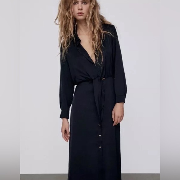 Zara Satin Dress - Picture 3 of 11